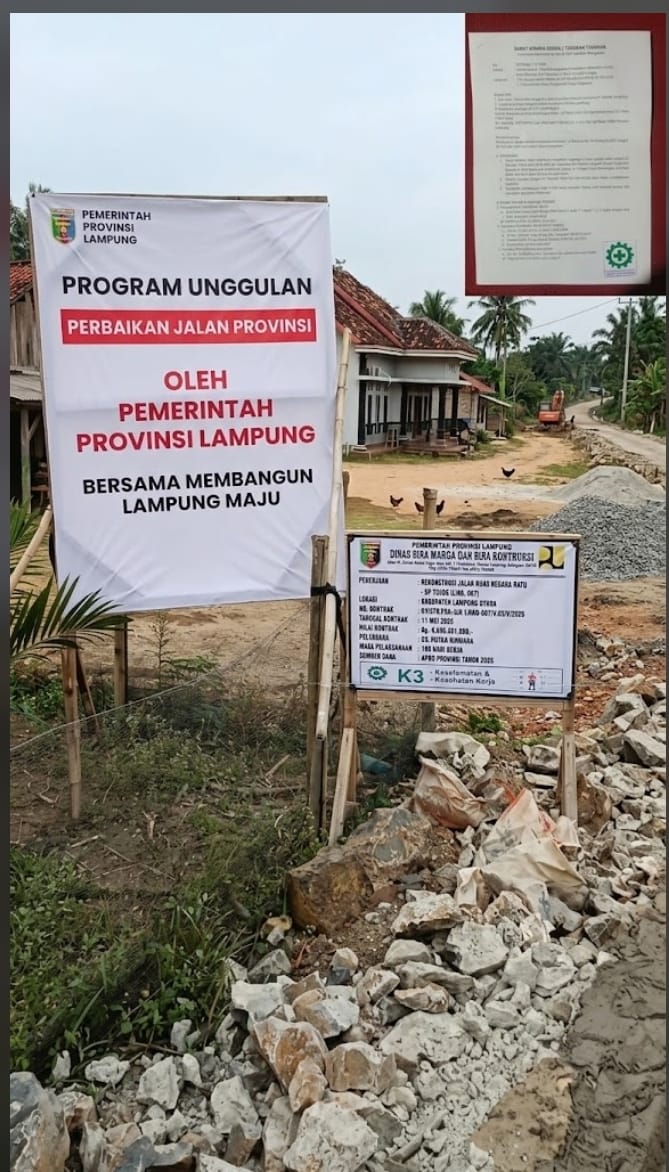 Baru Dibangun Sudah Retak, Proyek Rigid Beton Rp4,8 Miliar di Lampung Utara Tuai Kekecewaan Warga